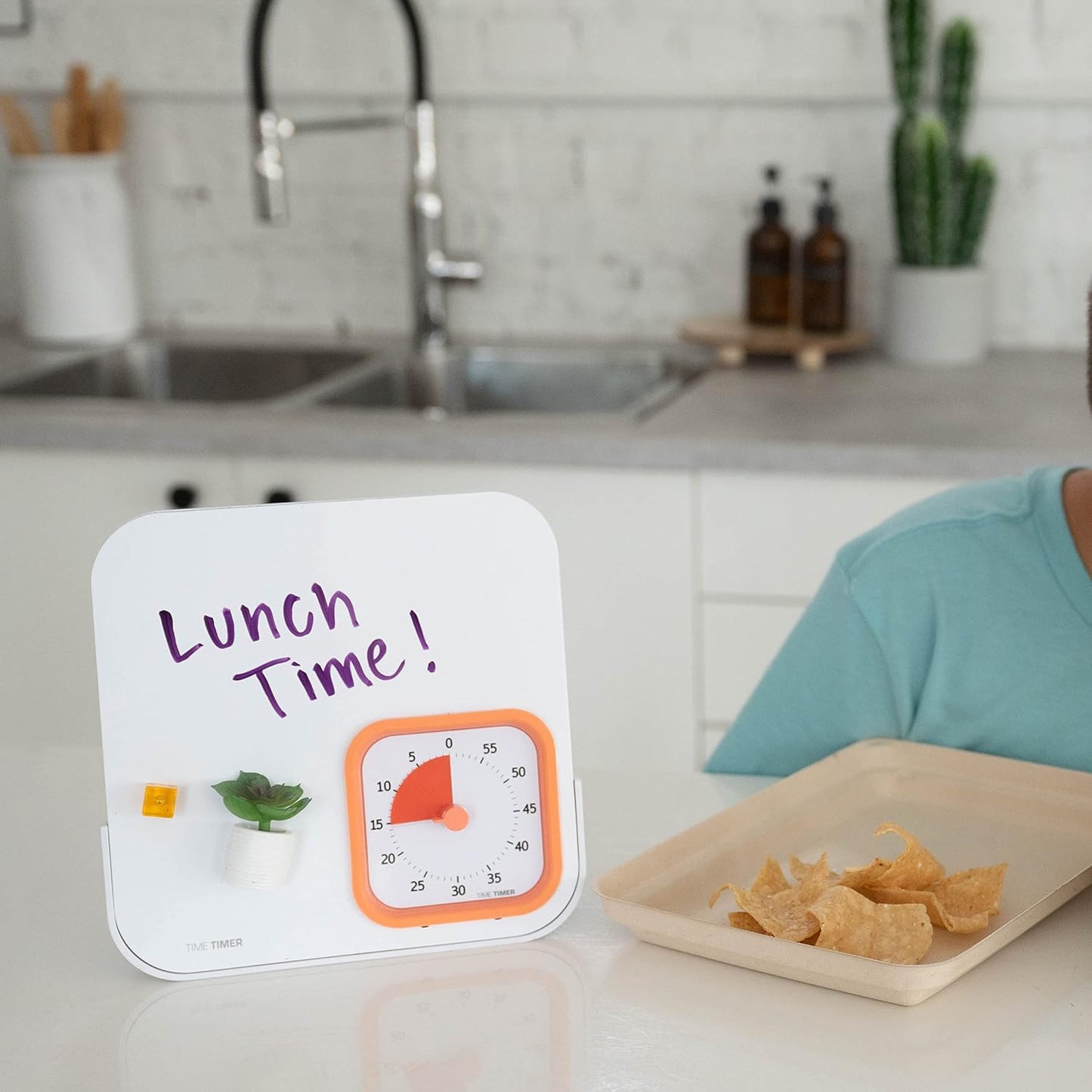 TIME TIMER MOD with Dry Erase Board — 60-Minute Visual Countdown Timer with Magnetic Whiteboard — for Notes, Chores, Classroom and Office Reminders, Visual Schedules, for Kids and Adults (Charcoal)