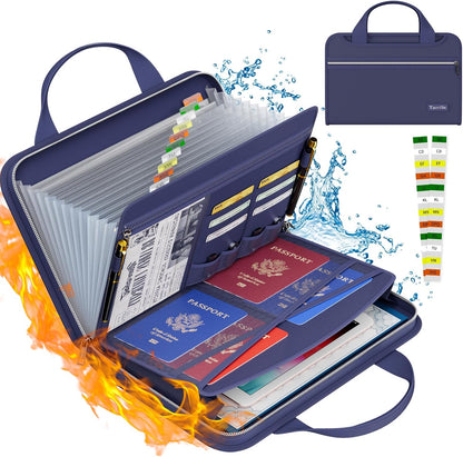 Tamfile Fireproof Accordion File Organizer, Expanding File Folder