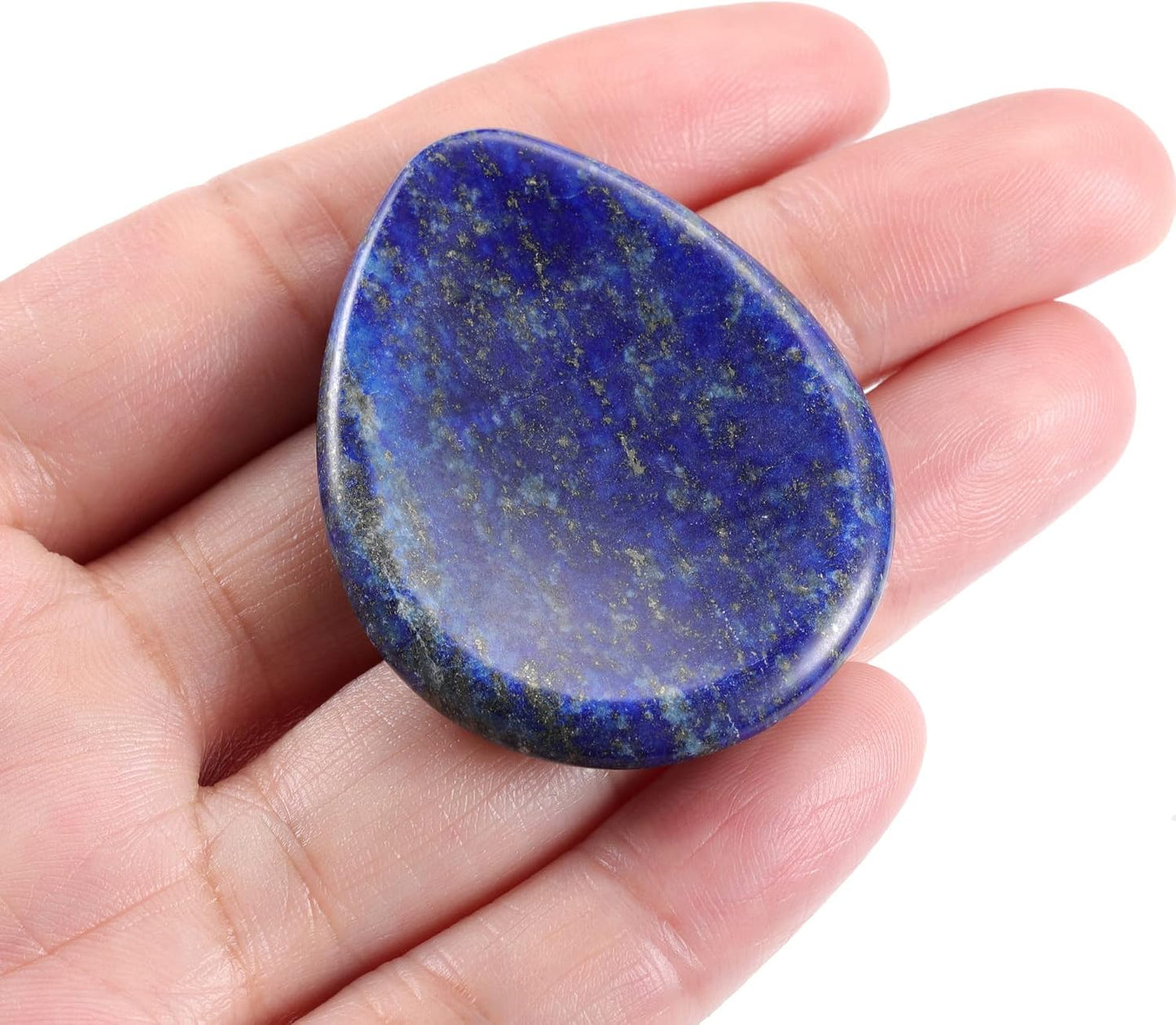 CrystalTears Tiger's Eye Thumb Worry Stone Healing Crystal Pocket Palm Stone Worry Stones for Anxiety Stress Relief