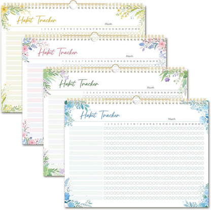 BIROYAL Habit Tracker Calendar 2026 (Undated 12 Months) - Daily Habit Tracker Jounal with Spiral Binding & Hanger - Goal Tracker - Motivational Monthly Habit Calendar - Productivity Tool and Workout Calendar - 8.6" x 11.2"
