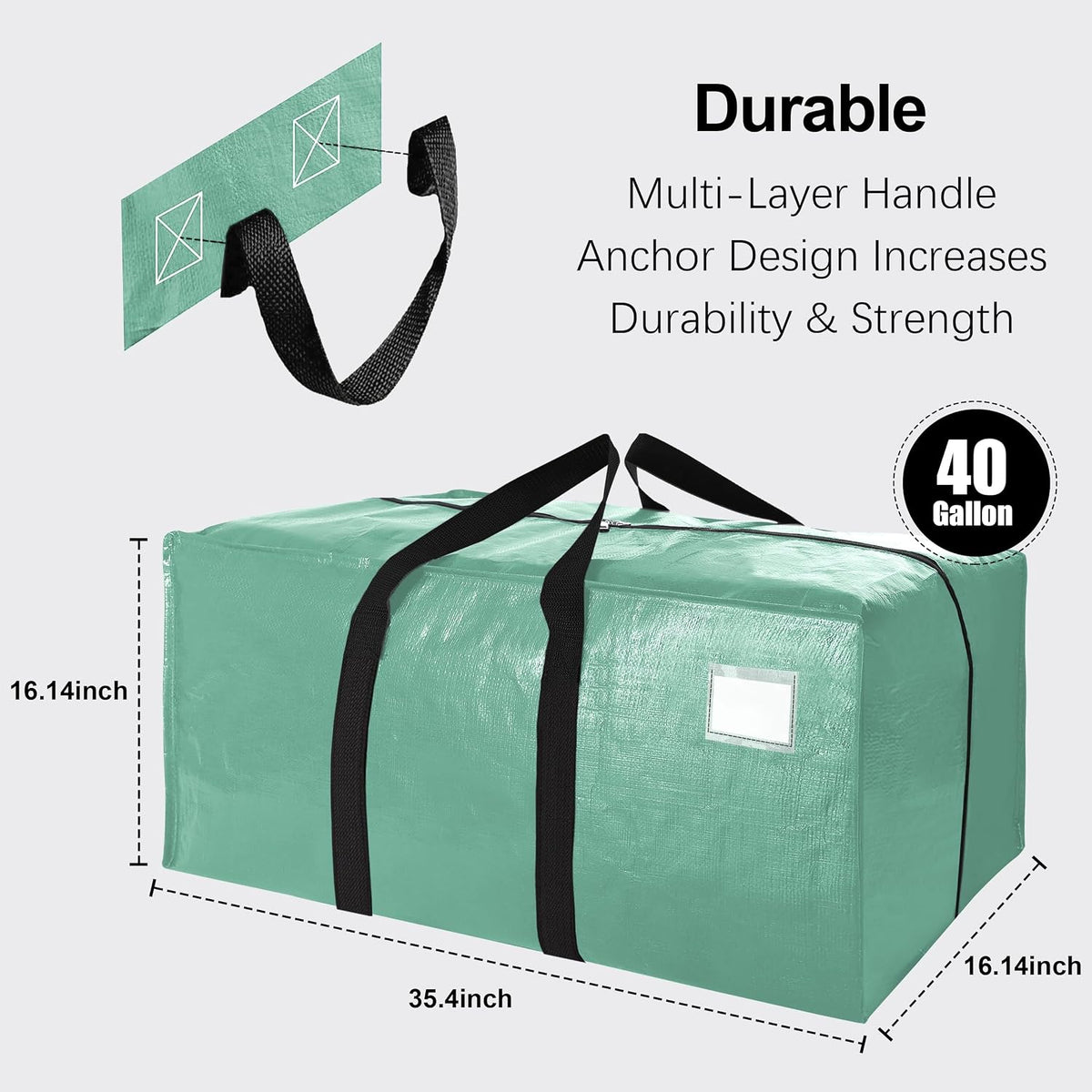 VELVETSURE Heavy Duty Extra Large Moving Bags W/Backpack Straps - Strong Handles & Zippers, Storage Totes For Space Saving, Fold Flat, Alternative to Box and Bin (Set of 6, Multicolor)