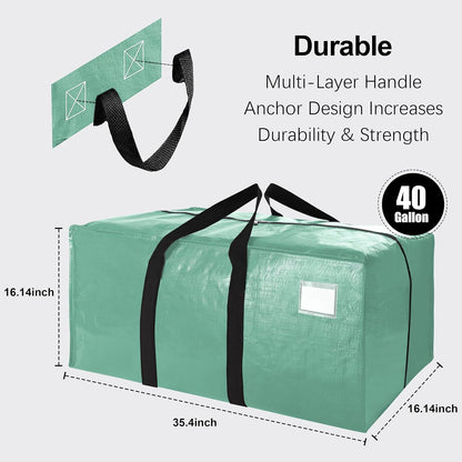 VELVETSURE Heavy Duty Extra Large Moving Bags W/Backpack Straps - Strong Handles & Zippers, Storage Totes For Space Saving, Fold Flat, Alternative to Box and Bin (Set of 6, Multicolor)