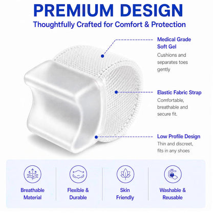Big Toe Spacers,Hallux Valgus Corrector,Relieve Bunion Pain,Prevent Overlapping Toes, All-Day Comfort for Men & Women, Fits in Shoes.