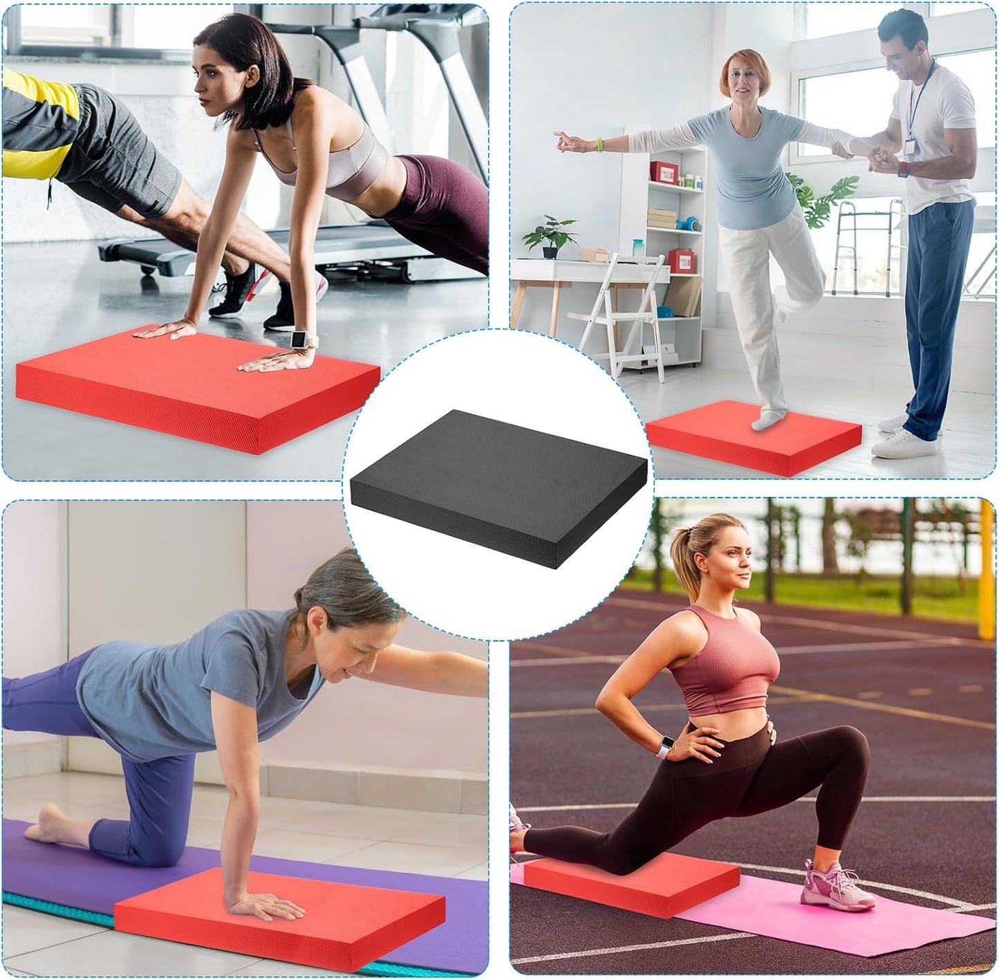 PATIKIL Balance Pad, Non-Slip TPE Foam Pad Cushion Exercise Yoga Mat Knee Pad for Fitness Stability Core Training Stretching