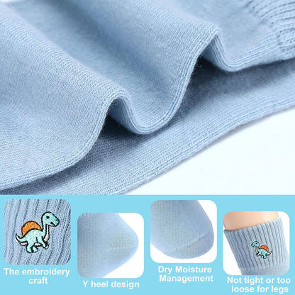 Eurzom 10 Pairs Socks Womens Crew Elastic Ankle Length Cotton Socks Aesthetic Cute Lightweight Low Cut Gifts for Women - Colors B
