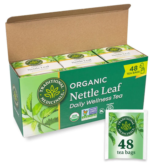 Traditional Medicinals Tea, Organic Nettle Leaf, Supports Joint Health, 48 Tea Bags (3 Pack)