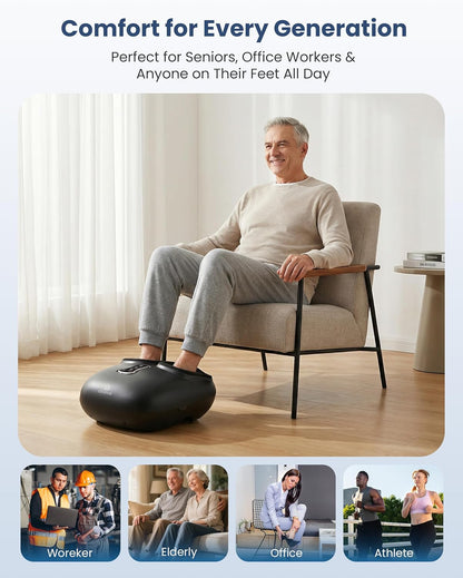 COMFIER [2026 Gift for Men,Women,Shiatsu Foot Massager with Fast Heat,Kneading Rolling Compression,Extra Vibration, FSA Eligible HSA Store, Plantar Fasciitis,Neuropathy Pain, Bigger Size 13IN