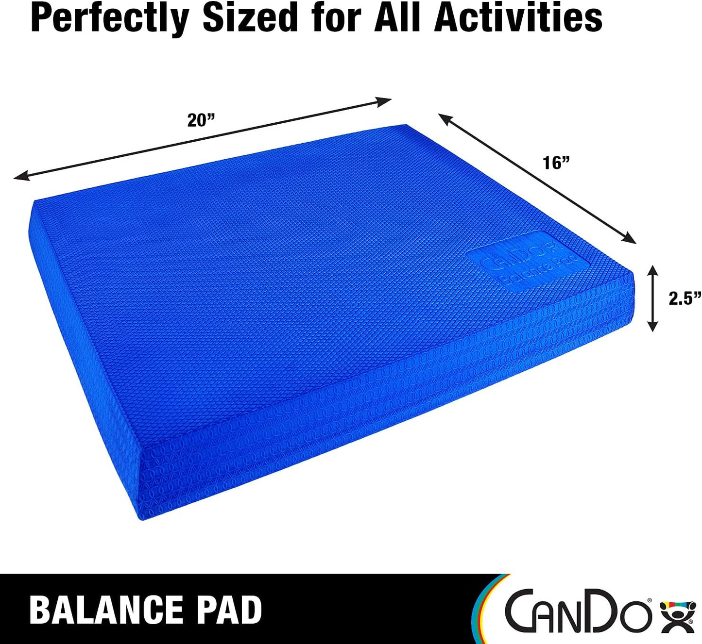 CanDo Balance Pad - Foam Stability Trainer for Balance, Stretching, Physical Therapy, Mobility, Rehabilitation and Core Strength Training