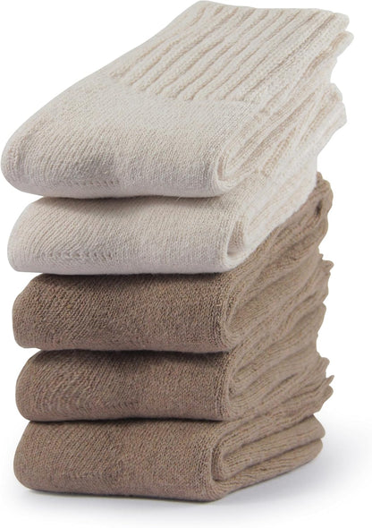 BenSorts Women's Winter Boots Socks Thick Warm Cozy Crew Socks Solid Color Gifts