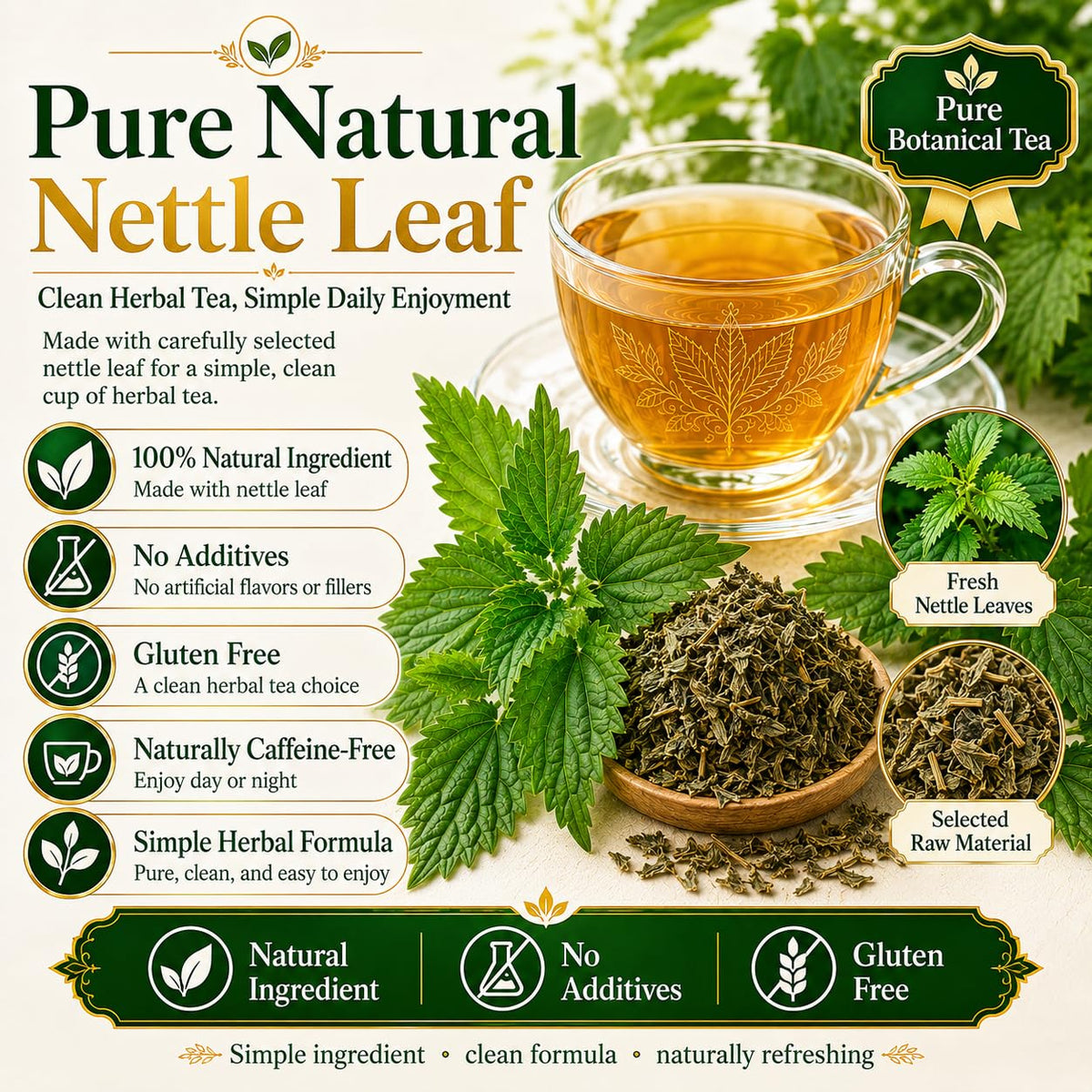 WOTIHA Stinging Nettle Leaf Tea Bags, 150 Count, No Added Sweetener