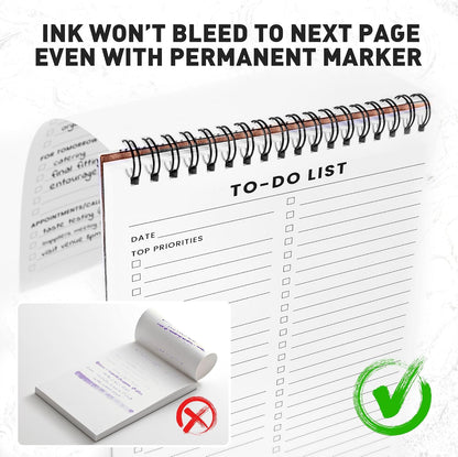 Weekly Planner Pad: To Do List Desk Notepad with Multiple Sections - 8.5x11" 52 Sheets - Undated Tear Off Notebook Calendar - Habit Planning Tracker, Task Goal Checklist Organizer - Agenda Plan Pad
