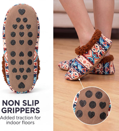 Cozylook Fuzzy Slippers for Women Indoor Soft Sole Slipper Socks