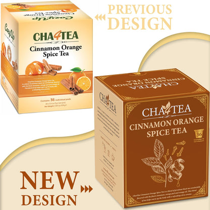 Cha4TEA 36-Count Cinnamon Orange Spice Black Tea Pod Compatible with Keurig