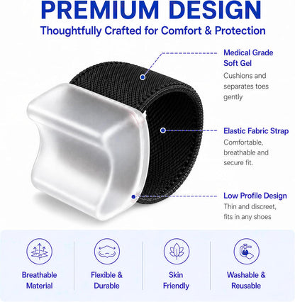 Big Toe Spacers,Hallux Valgus Corrector,Relieve Bunion Pain,Prevent Overlapping Toes, All-Day Comfort for Men & Women, Fits in Shoes.