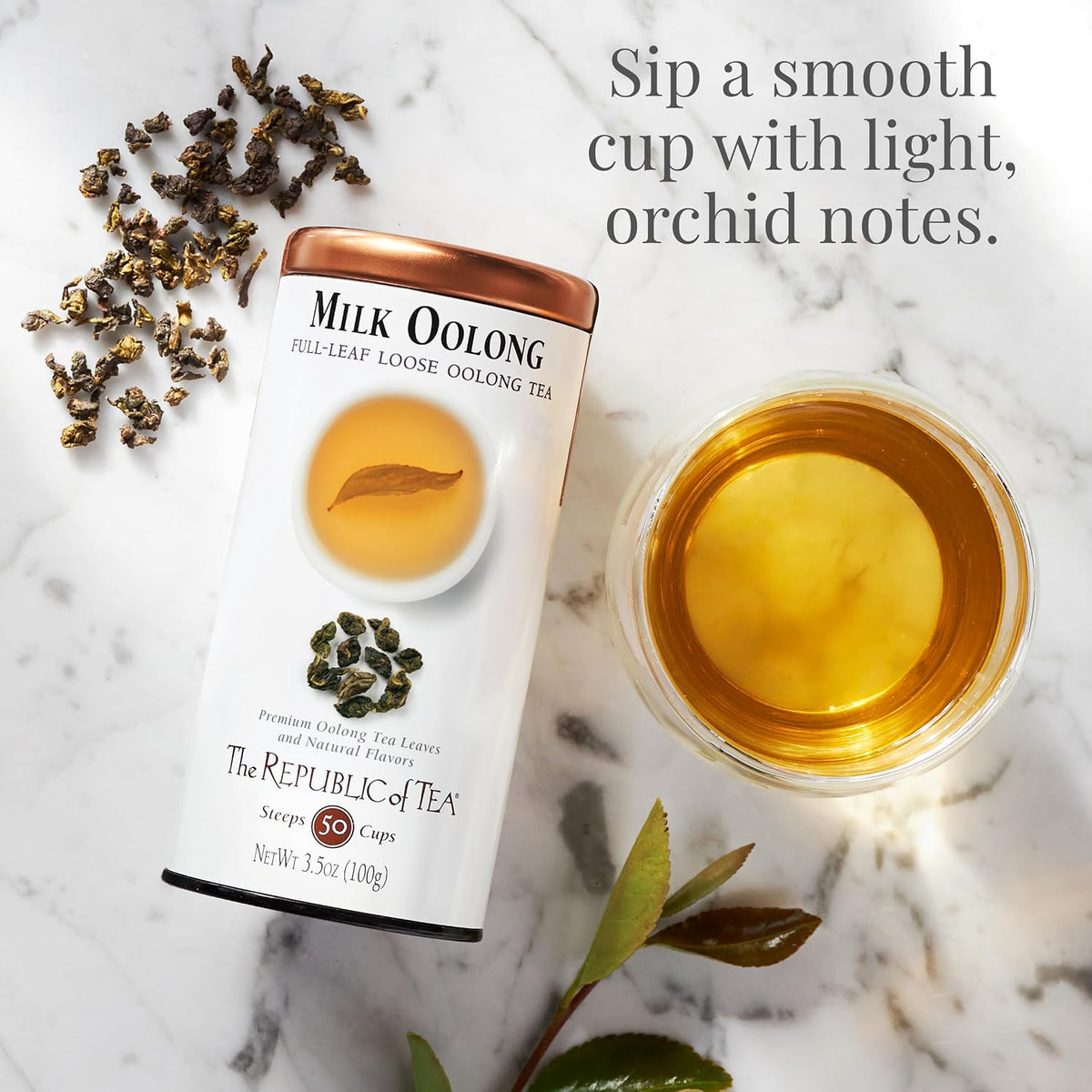 The Republic of Tea Full Leaf Milk Oolong Tea, 3.5 Ounce