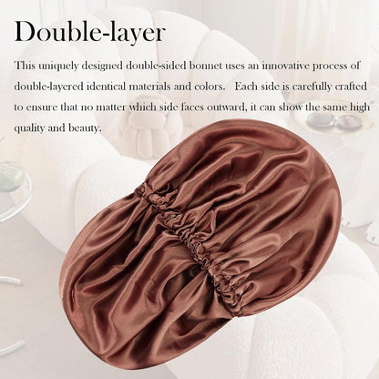 Satin Bonnet Double Layer Silk Bonnet for Sleeping Women for Natural Curly
