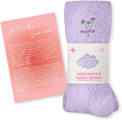 COOLMATE Fuzzy Socks for Women Gift Box – Cozy Soft Cloud Socks for Spa Home, Mother’s Day Gifts for Mom Grandma