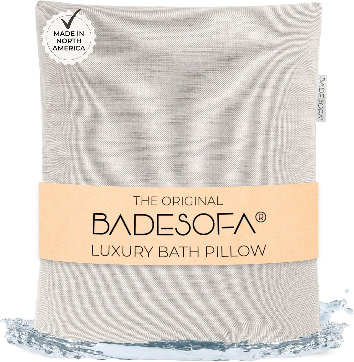 BADESOFA® Luxury Bath Pillow M in Ivory, Quick-Drying Bath Back Pillow