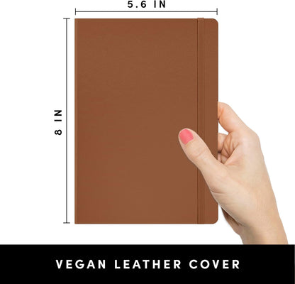 PAPERAGE Lined Journal Notebook, Hardcover Journal for Women & Men, 160 Pages, (5.6 in x 8 in), College Ruled Journaling Notebook for Work, School Supplies & Note Taking, (Black)