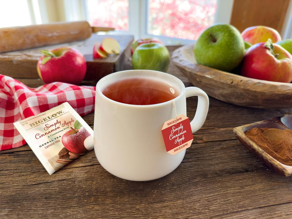 Bigelow Tea Simply Cinnamon Apple Herbal Tea, 18 Count (Pack of 6)