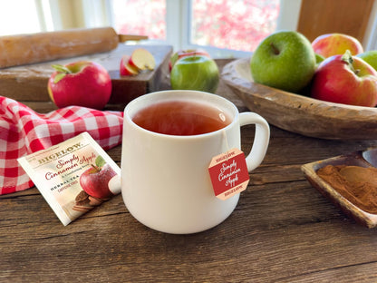 Bigelow Tea Simply Cinnamon Apple Herbal Tea, 18 Count (Pack of 6)