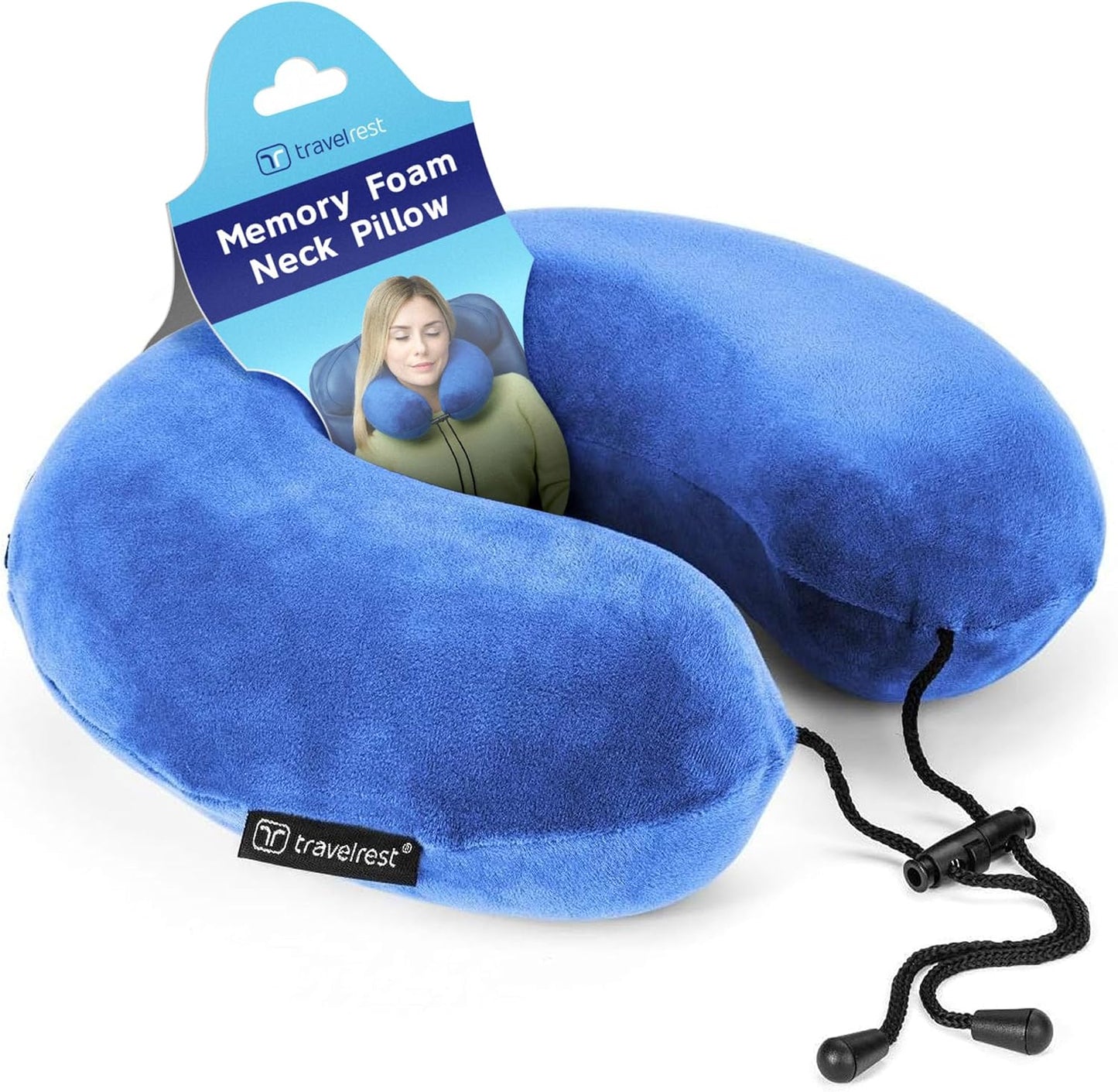 TRAVELREST Nest Neck Pillow Travel Essentials - Memory Foam Support - Grey