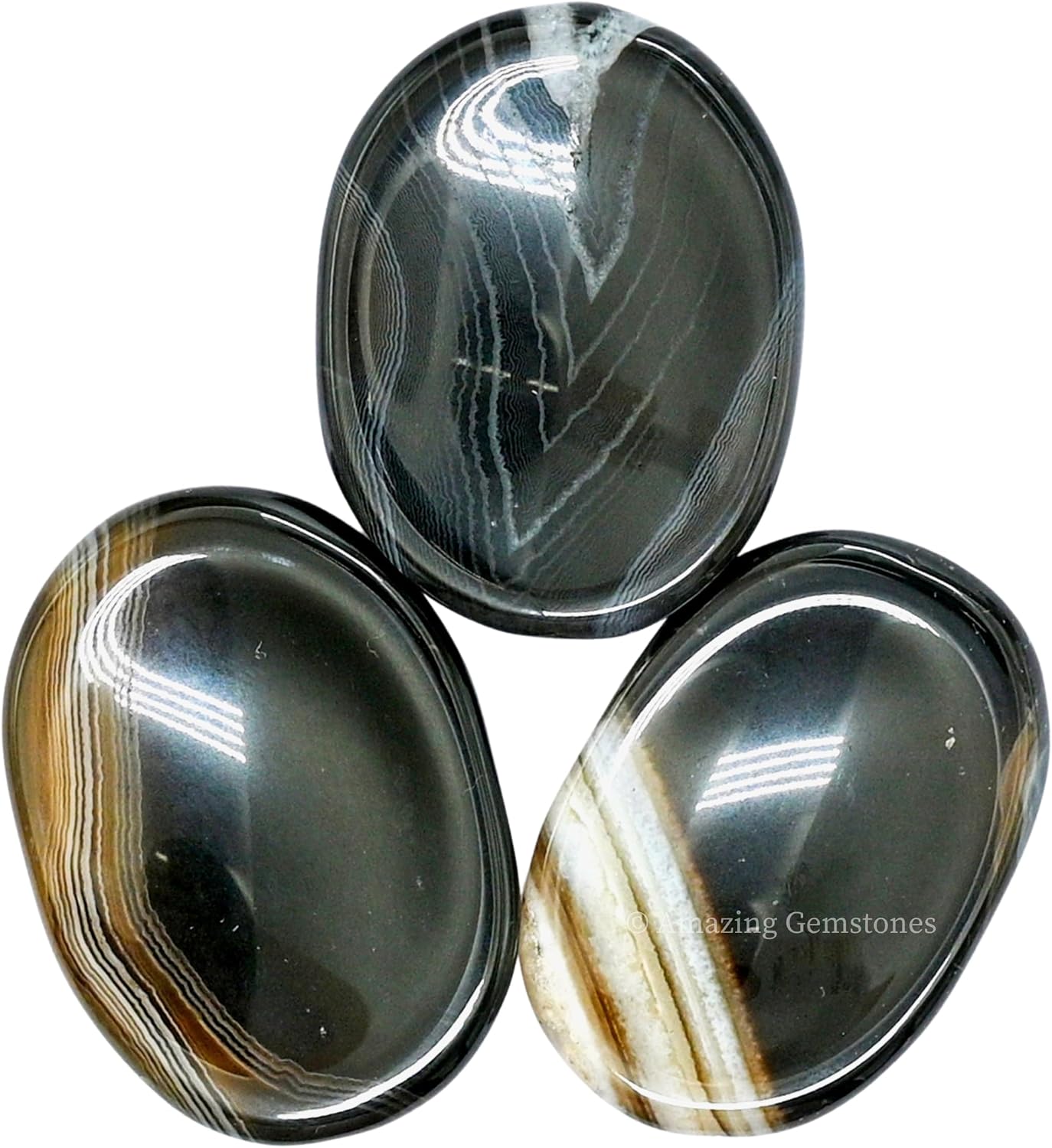 Amazing Gemstone Labradorite Thumb Worry Stone, Anxiety Stone, Healing Crystals - Piedra Crystal Fidget for Gift, Meditation, Calming, Relaxation, Stress Relief - Colors B