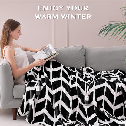 VENTIMI Electric Blanket Heated Throw, 50" x 60" Heated Blanket with 5 Heat Levels & 3 Hours Auto Off, Fast Heating Blankets with ETL & FCC Certification, Grey