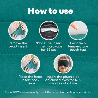 Medi Grade 2-in-1 Heat and Cooling Eye Mask - Microwave Activated Heated Eye Mask for Dry Eyes, Styes and Blepharitis and Integrated Cooling for Puffy Eyes, Dark Circles or Migraines