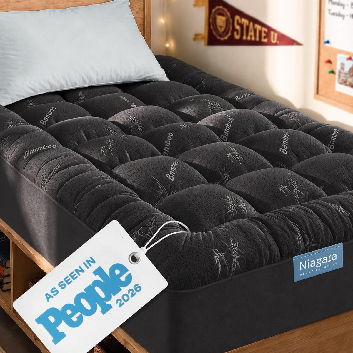 Niagara Sleep Solution Queen Ultra Soft Mattress Topper — Back Pain Relief