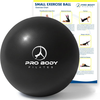 ProBody Pilates Small Exercise Ball - 9 Inch Workout Ball for Stability, Barre, Yoga, Core & Physical Therapy