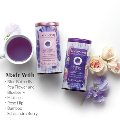 The Republic of Tea Beautifying Botanicals Daily Beauty Herbal Tea, 36 Ct