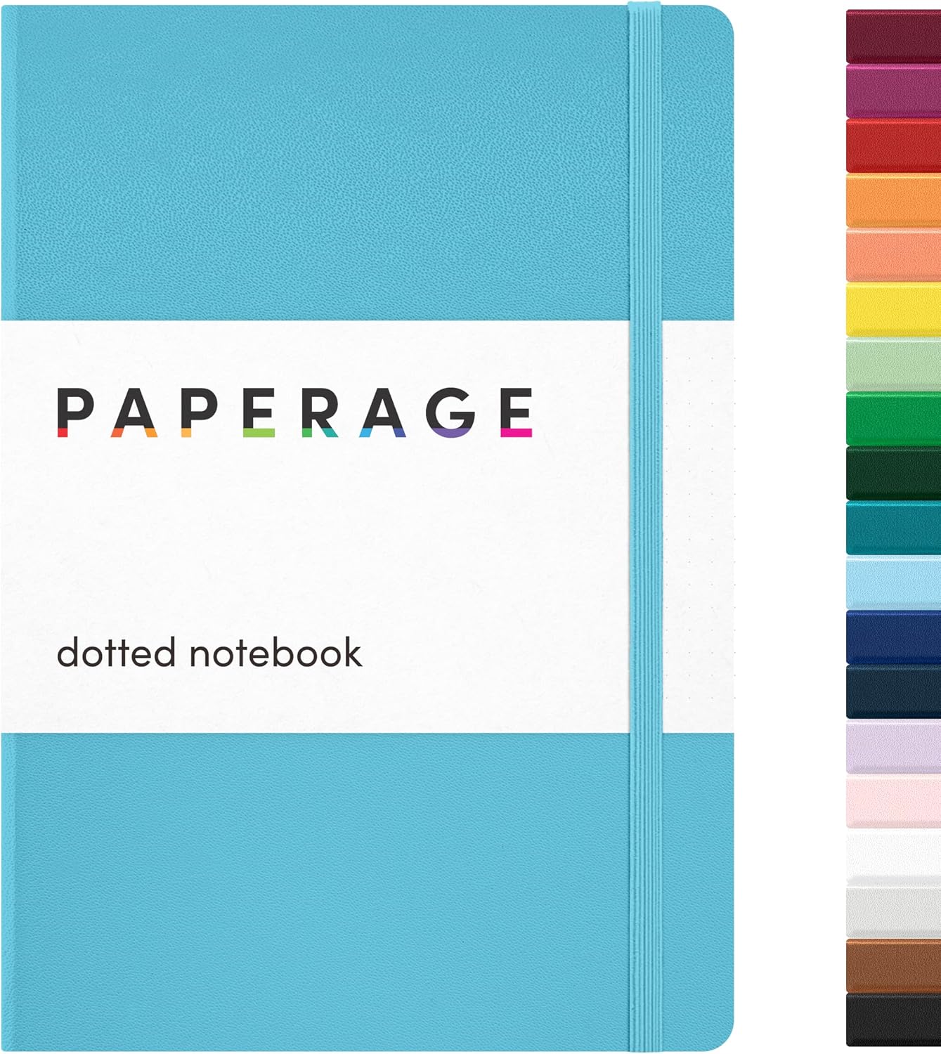 PAPERAGE Lined Journal Notebook, Hardcover Journal for Women & Men, 160 Pages, (5.6 in x 8 in), College Ruled Journaling Notebook for Work, School Supplies & Note Taking, (Black)