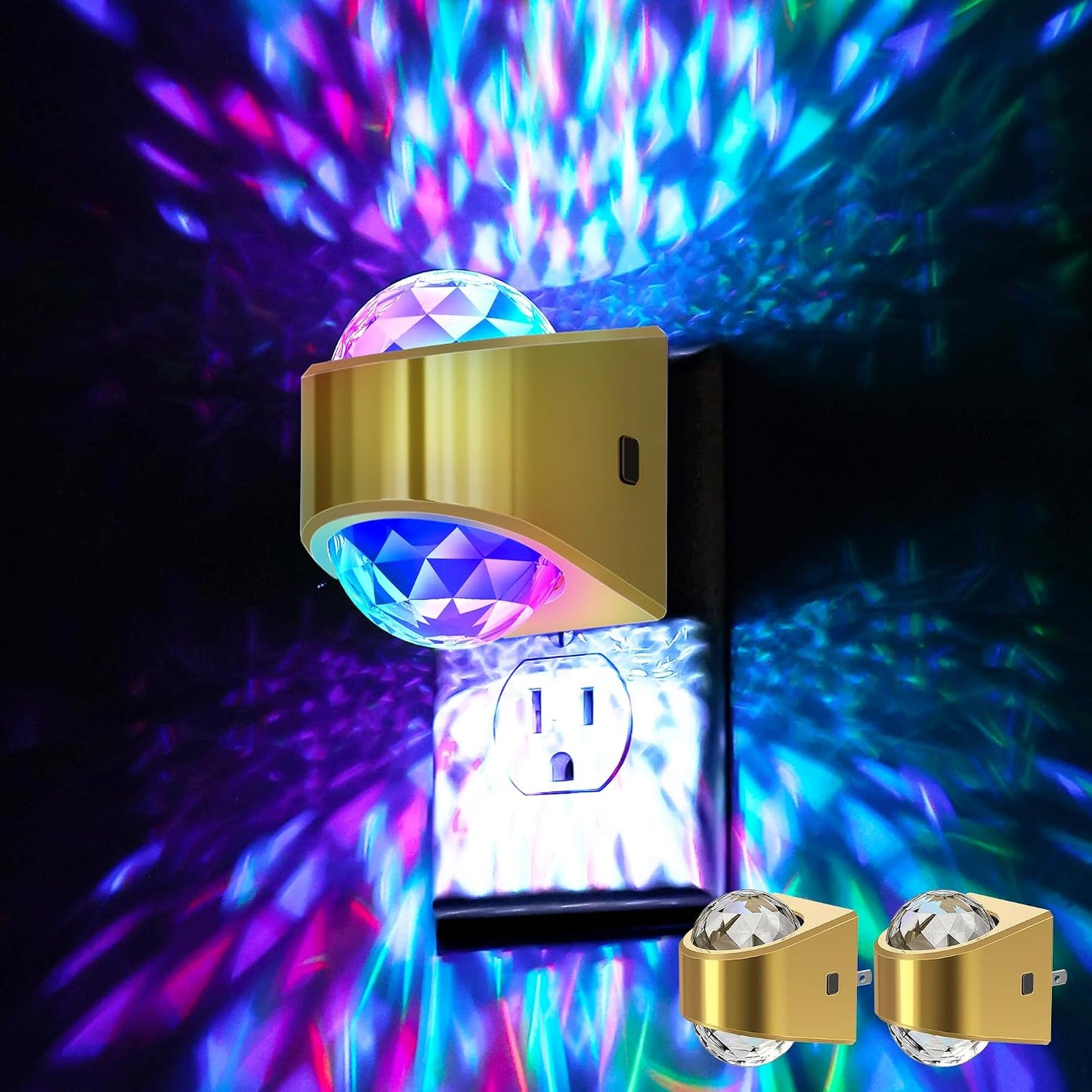 Briignite Night Light, Night Lights Plug into Wall, LED Projector Night Light, Soft White for Bedroom, Dimmable Brightness Dusk to Dawn Nightlight for Kids, Nursery, Bathroom, Home Decor, Gaming Room