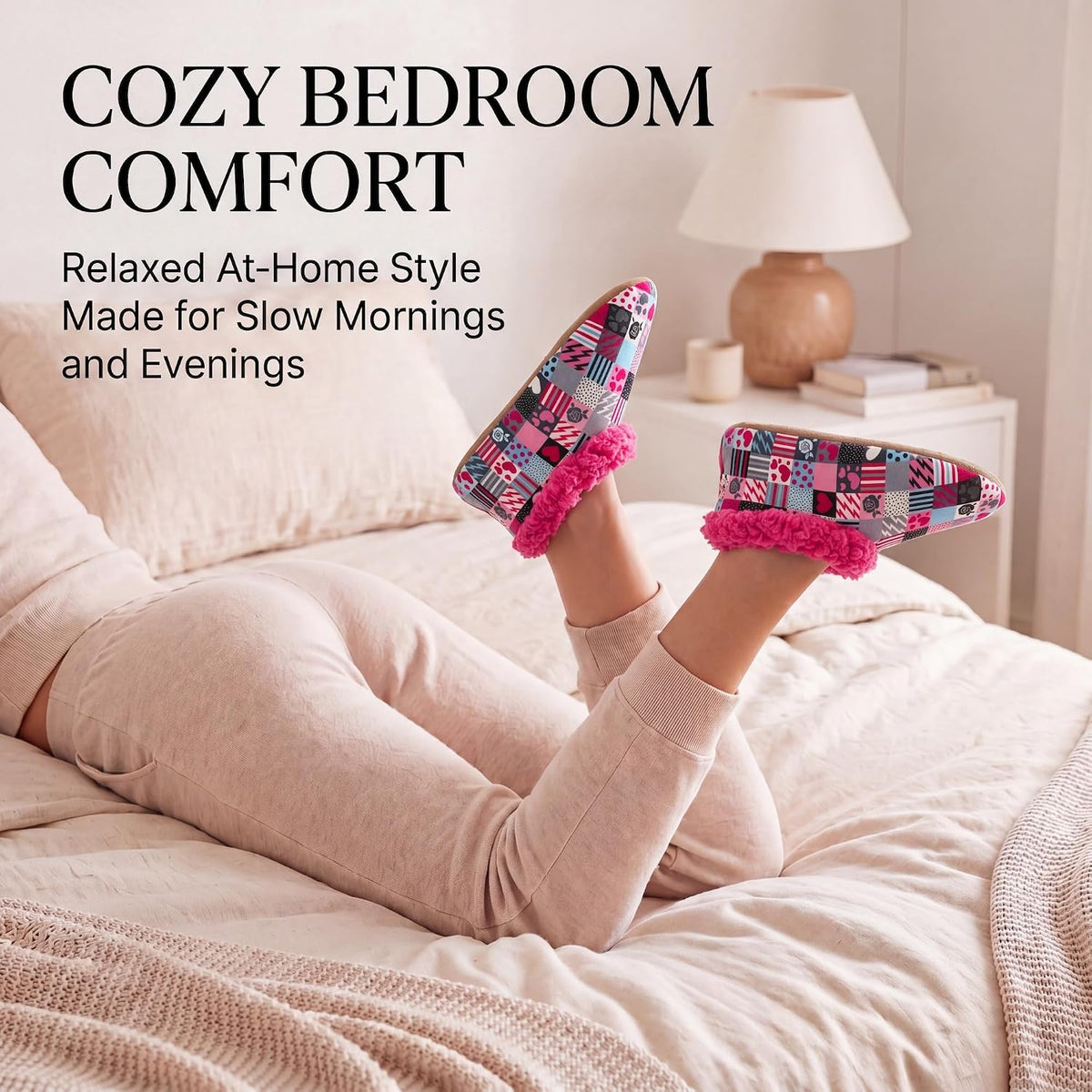 Cozylook Fuzzy Slippers for Women Indoor Soft Sole Slipper Socks