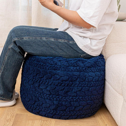 Round Pouf Ottoman 20 x 20 x 14 Inches Boho Poof Home Decor Floor Pouffe Ottoman Foot Rest for Couch Sofa Bean Bag Chairs Living Room Bedroom (Green)