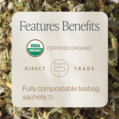 Rishi Tea Lavender Mint Organic Herbal Sachet Tea Bags, Caffeine Free, 15ct