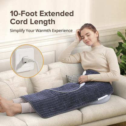 Heating Pad for Back Pain Relief, FSA Eligible HSA,17" x 33" Extra Large Heating Pads for Cramps, Electric Heating Pad with 6 Temperature Controller, Moist & Dry Heat, Auto Shut-Off, Machine Washable