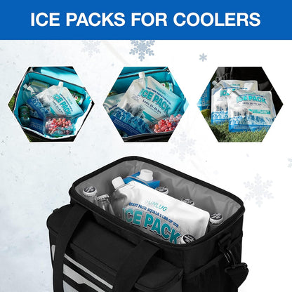 Cooler Ice Packs Reusable Ice Packs for Coolers Long Lasting Freezer Packs for Cooler Bag, Lunch Bags, Cooler Backpacks
