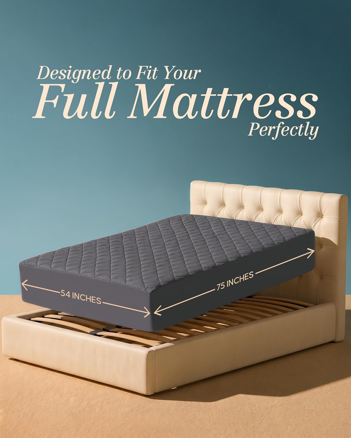 Quilted Fitted Mattress Pad, Queen Mattress Protector Topper with Deep Pocket Stretches up to 16 Inches, Machine Washable Mattress Cover by Utopia Bedding (White)