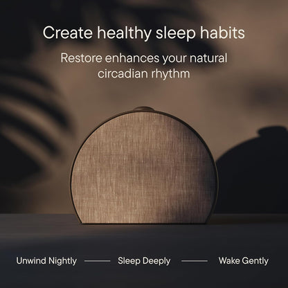 Hatch Restore 3 Sunrise Alarm Clock, Sound Machine, Smart Light (Putty) - White Noise, Screen-Free Sleep Routine