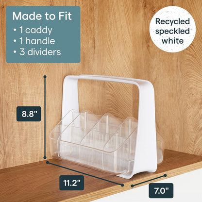 YouCopia TeaStand Tea Bag Organizer with Clear Removable Bins, Cabinet or Pantry Storage Caddy, 80-Bag