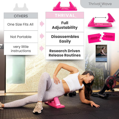Thrival Arch Back Stretcher - Psoas Muscle Release Tool App for Hip Flexor, Back, Glute, Iliacus, and Neck - Spine Decompressor, Trigger Point, and Myofascial Release – Carbon Black