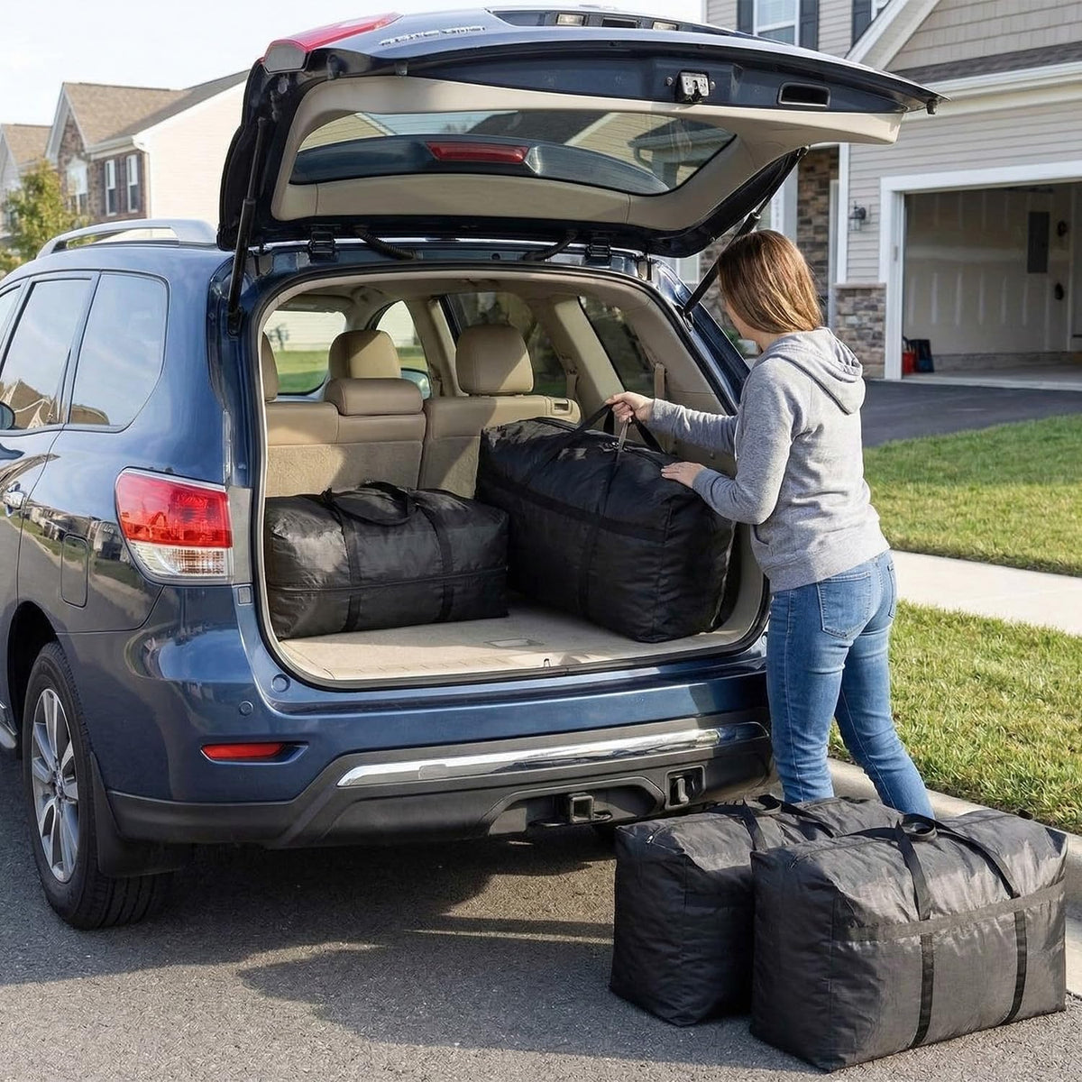 Heavy Duty Storage Bag with Handles for Moving & Storage (46Gal - 1 Pack)