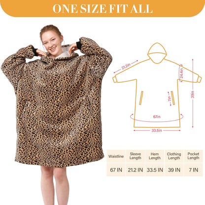 LetsFunny Blanket Hoodie,Oversized Wearable Sherpa Fleece Blanket Sweatshirt,Super Soft Warm Cozy with Giant Pocket,Gifts for Women Men Adults Teenagers, One Size Fits All