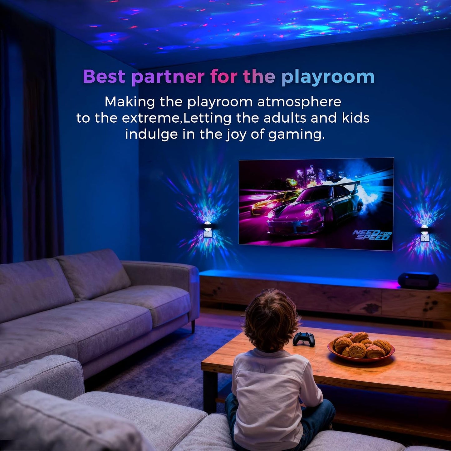 L LOHAS LED Night Light,Projector Night Light with Dusk to Dawn Sensor