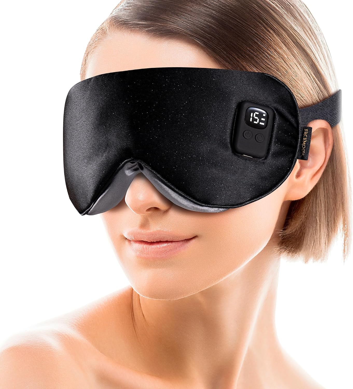 Heated Eye Mask for Dry Eyes: Warm Compress for Digital Tired Eyes, Stye Relief - Cordless, Adjustable Heat & Timer Settings - Airplane/Road Travel, Sleep aid, Office nap Pink