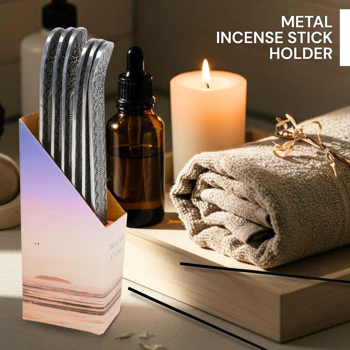 Hosley Wood Incense Holder Sun 10 Inches Ideal Gift for Wedding, Aromatherapy, Zen, Spa, Reiki, Meditation
