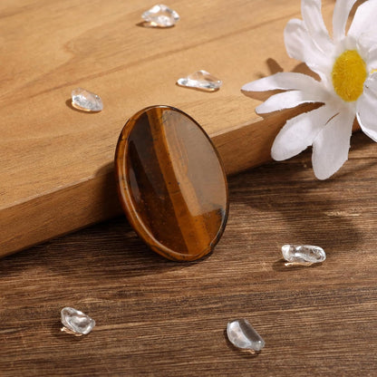 6PCS Thumb Worry Stone for Anxiety Healing Crystals Sets, Hand Carved Crystals and Healing Stones, Meditation Crystal Reiki Natural Relax Palm Stone for Anxiety Therapy Relief