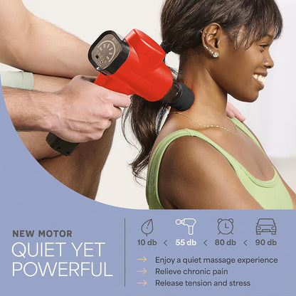 Lifepro Massage Gun - Percussion Muscle Massager for Athletes with 8 Massage Heads and 5 Speed Settings - Deep Tissue Back and Muscle Massage Gun for Recovery